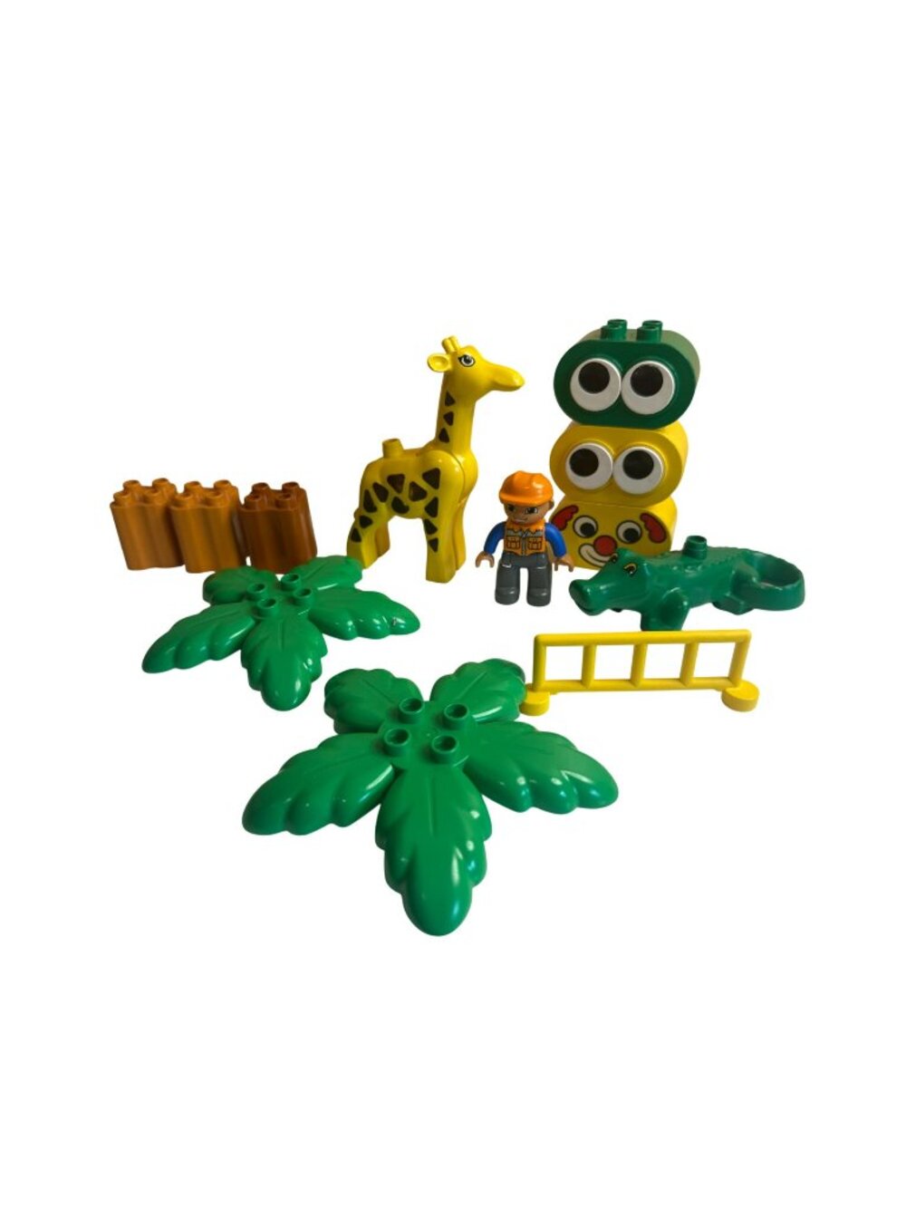 LEGO Duplo Blocks Lot Vintage Now Palm Trees Giraffe Figure Alligator Etc.